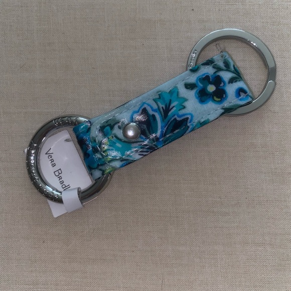 New - Iconic Twice As Nice Keychain BY Vera Bradley in color Cloud Vine - Picture 5 of 8